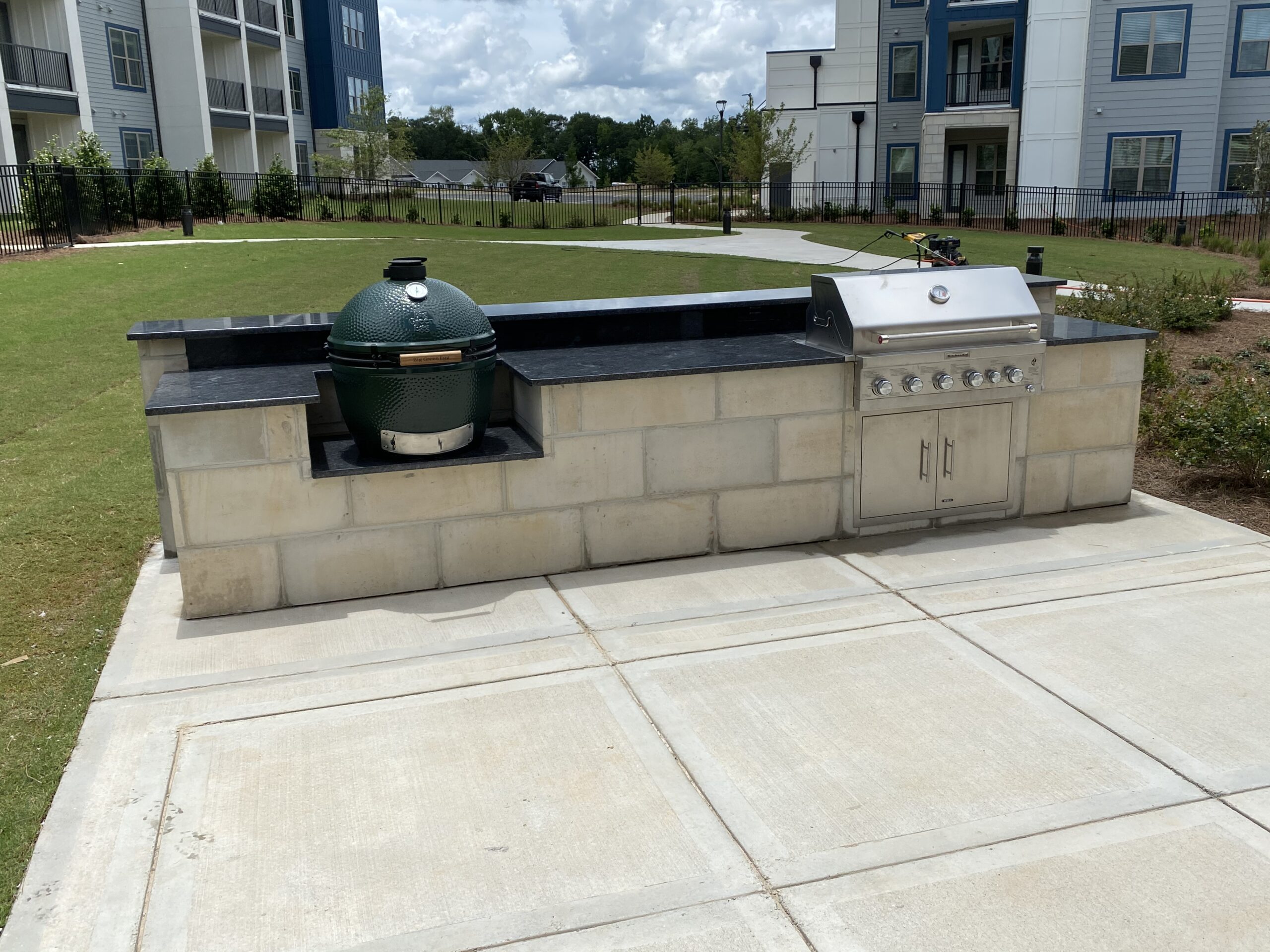 hardscapes outdoor kitchen apartment complex outdoor space