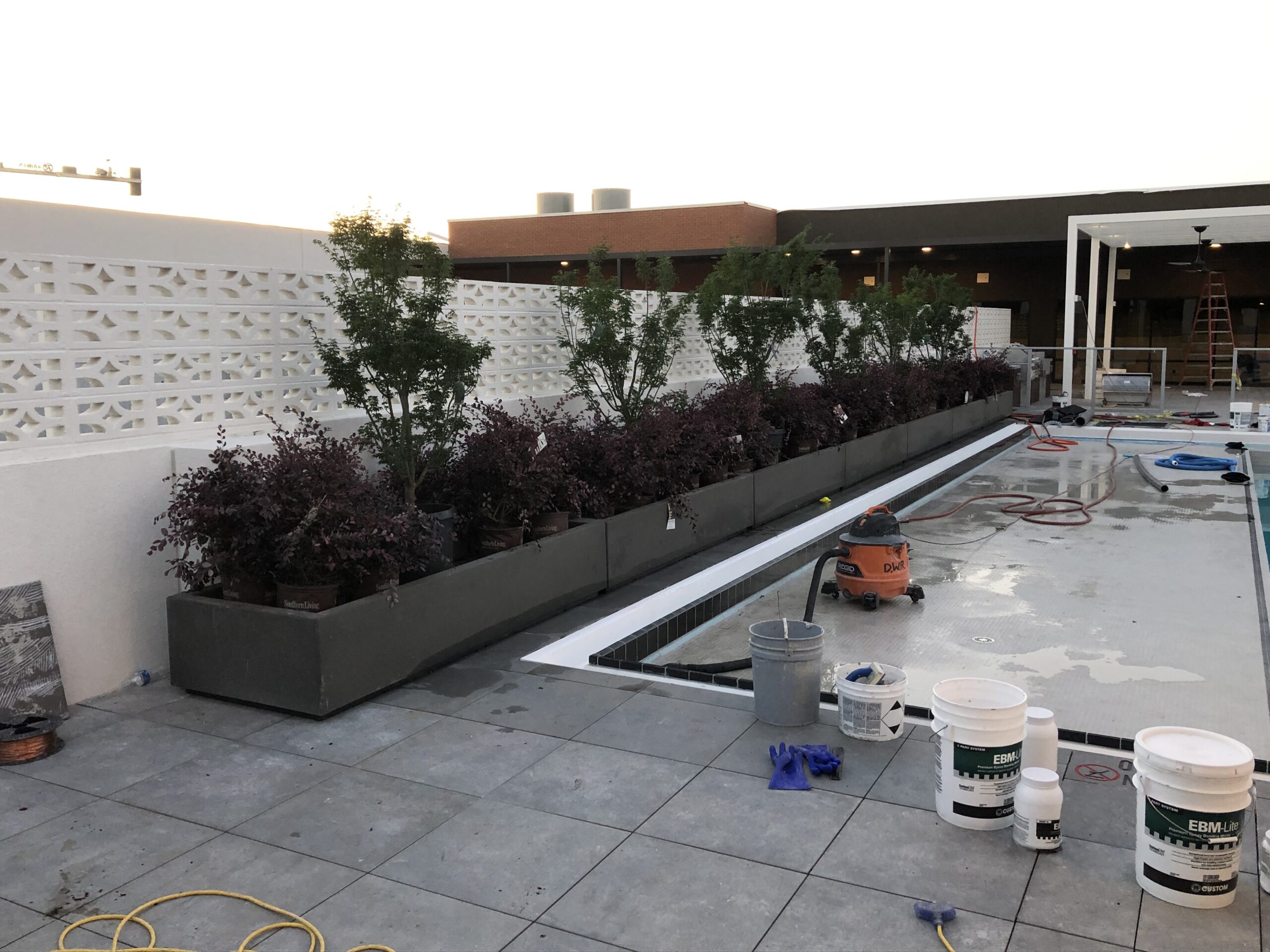 rooftop bar landscape design and installation
