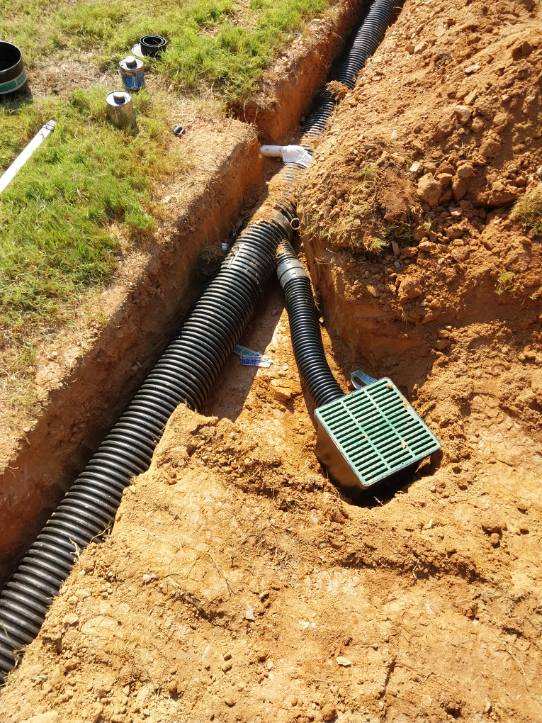 irrigation in yard french drain installation to prevent standing water